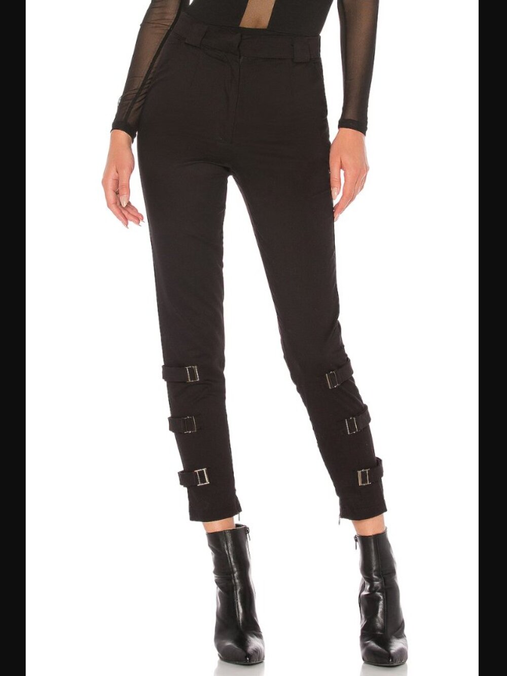NWT Superdown Jordanna Buckled Pants in Black | Size XS